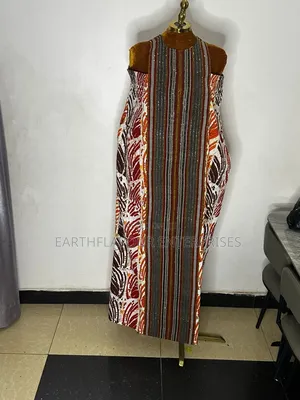 Long Cotton Ankara Dress With Asoke