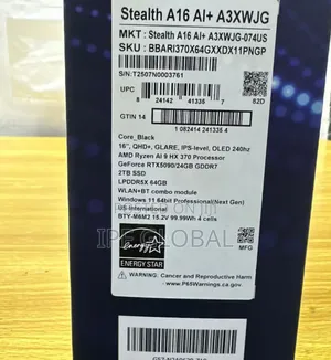 New Laptop MSI 64GB AMD Ryzen 9 SSD 2T