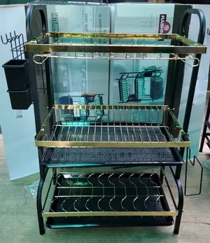 3 Layers Quality Strong Stainless Steel Dish Rack