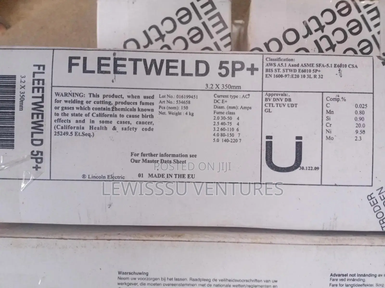 Lincoln 6010 Fleetweld 3.2mm