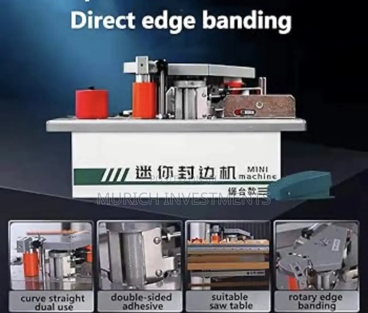 Compact Straight And Curve Woodworking Edge Banding Machine