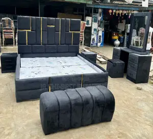 Living Room 6 by 6 Padded HDF Bedframe Set of Impeccable Quality