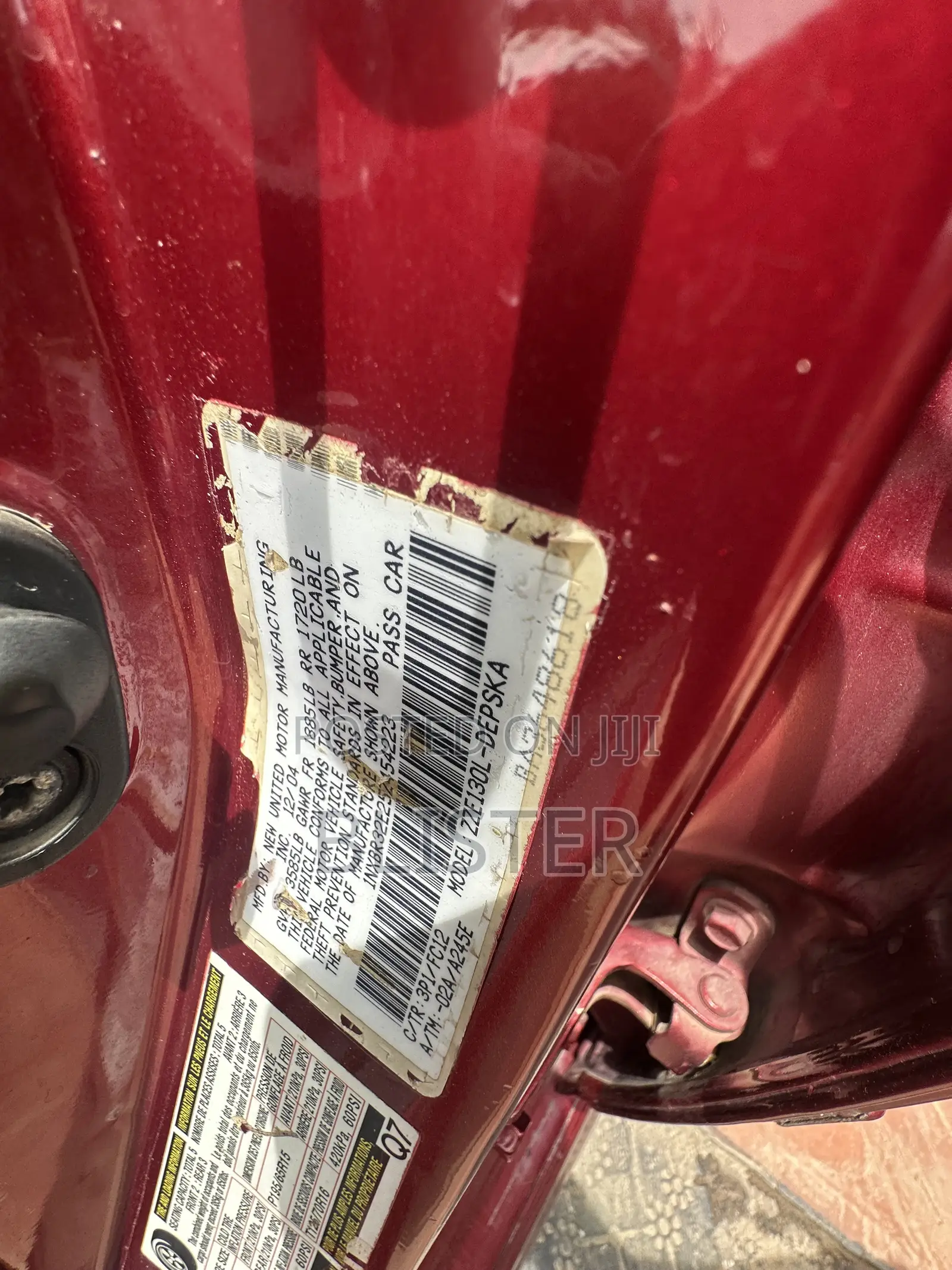 Toyota Corolla S 2005 Red