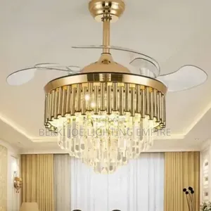 Fancy Crystal Chandelier With Fan