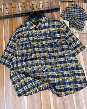 Chrome Hearts Plaid Jacquard Button-Up Shirt