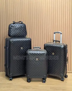 Set of 4 Leather Luggage Set