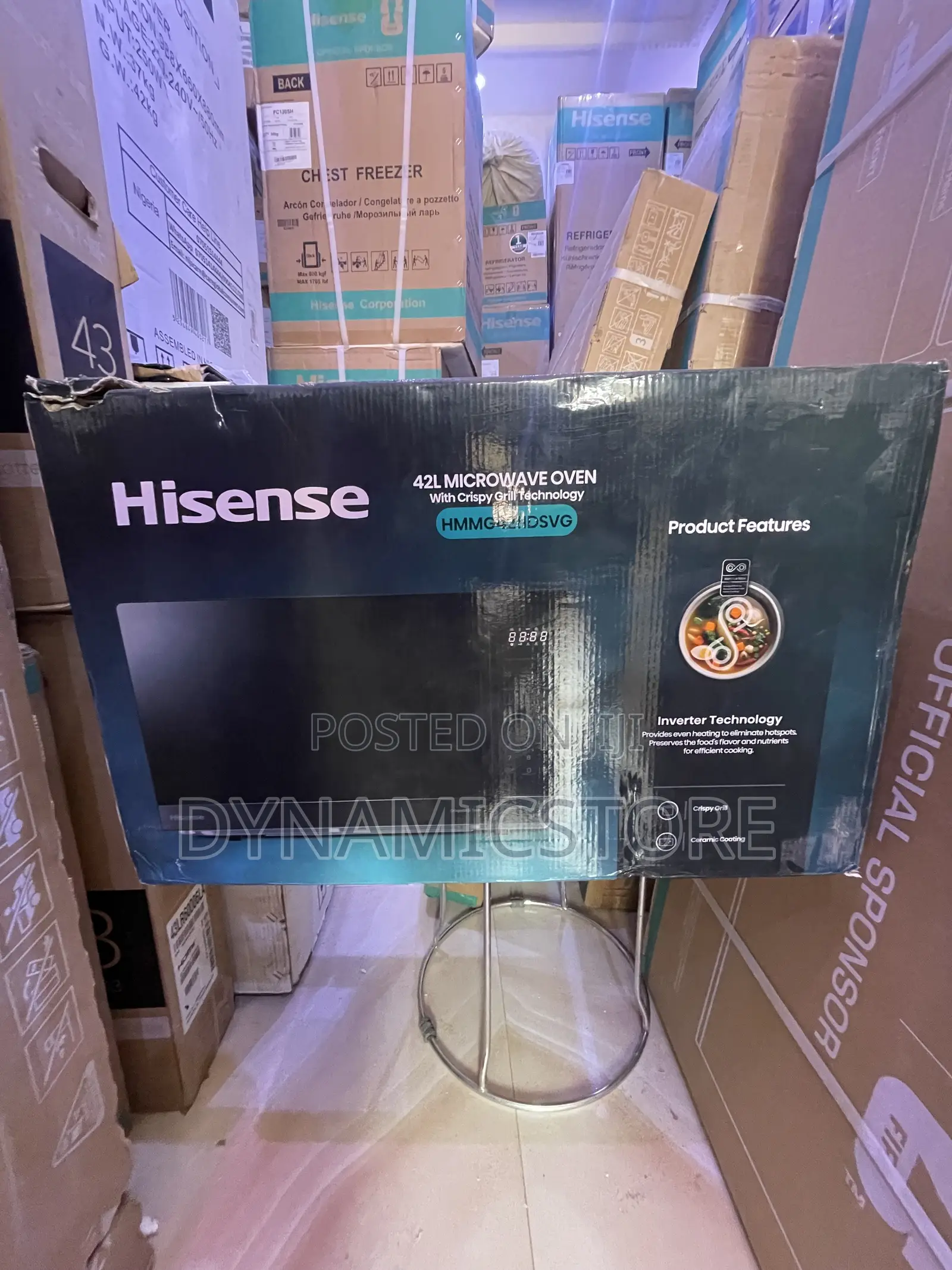 Hisense 42l Black Mirror Microwave Digital Inverter