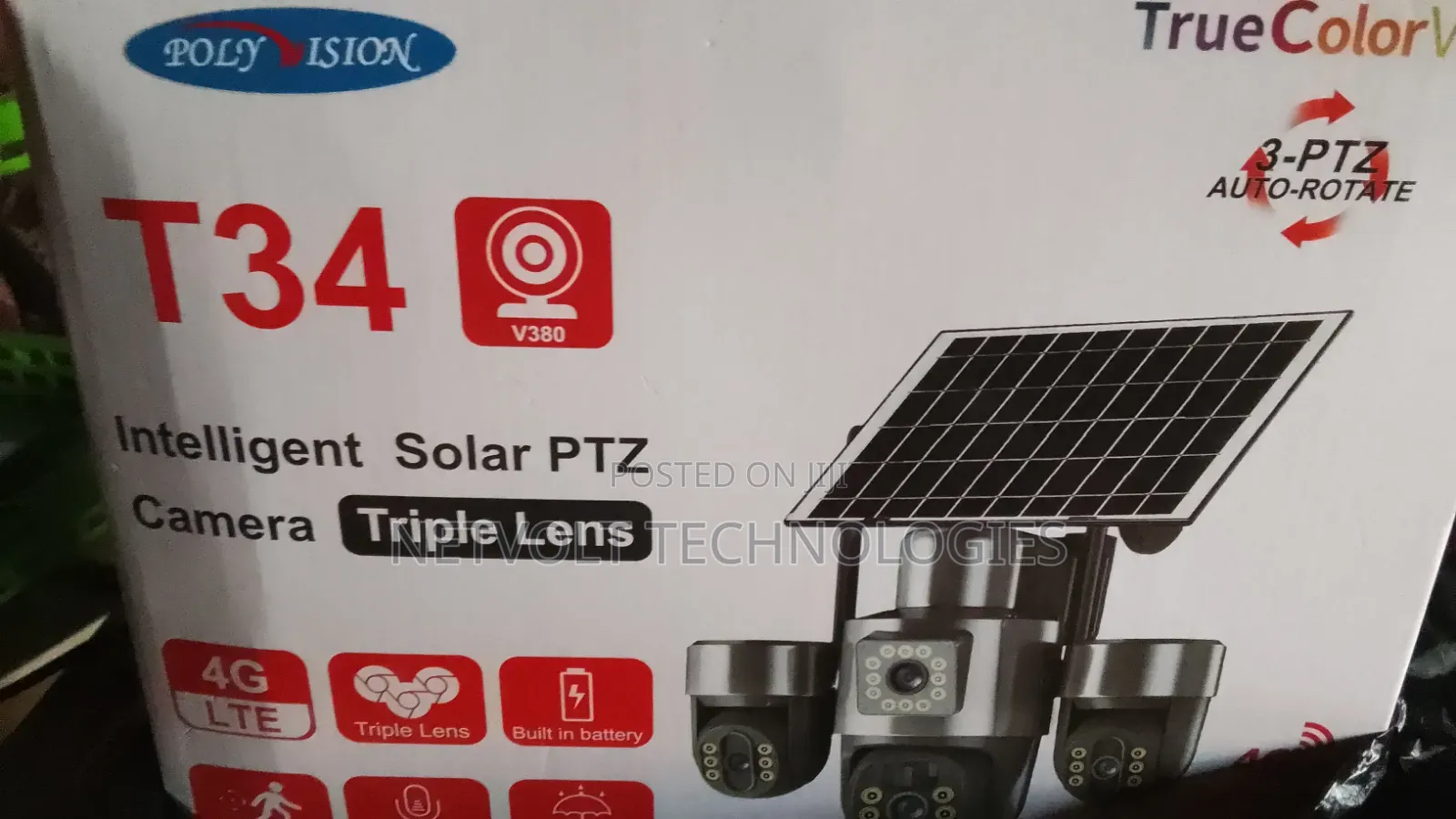 Triple Lens Solar-Powered CCTV Camera Available