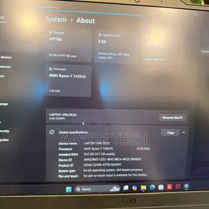 Laptop Lenovo LOQ 15ARP9 16GB AMD Ryzen 7 SSD 512GB