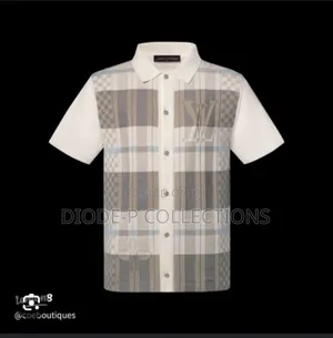 Louis Vuitton Buttons Down Check Shorts Sleeve Shirt