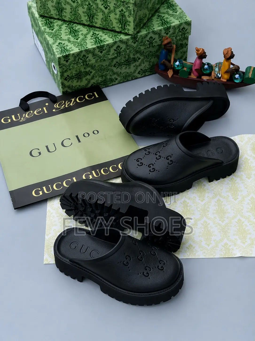 Original Gucci Rubber Slides(Half Shoe