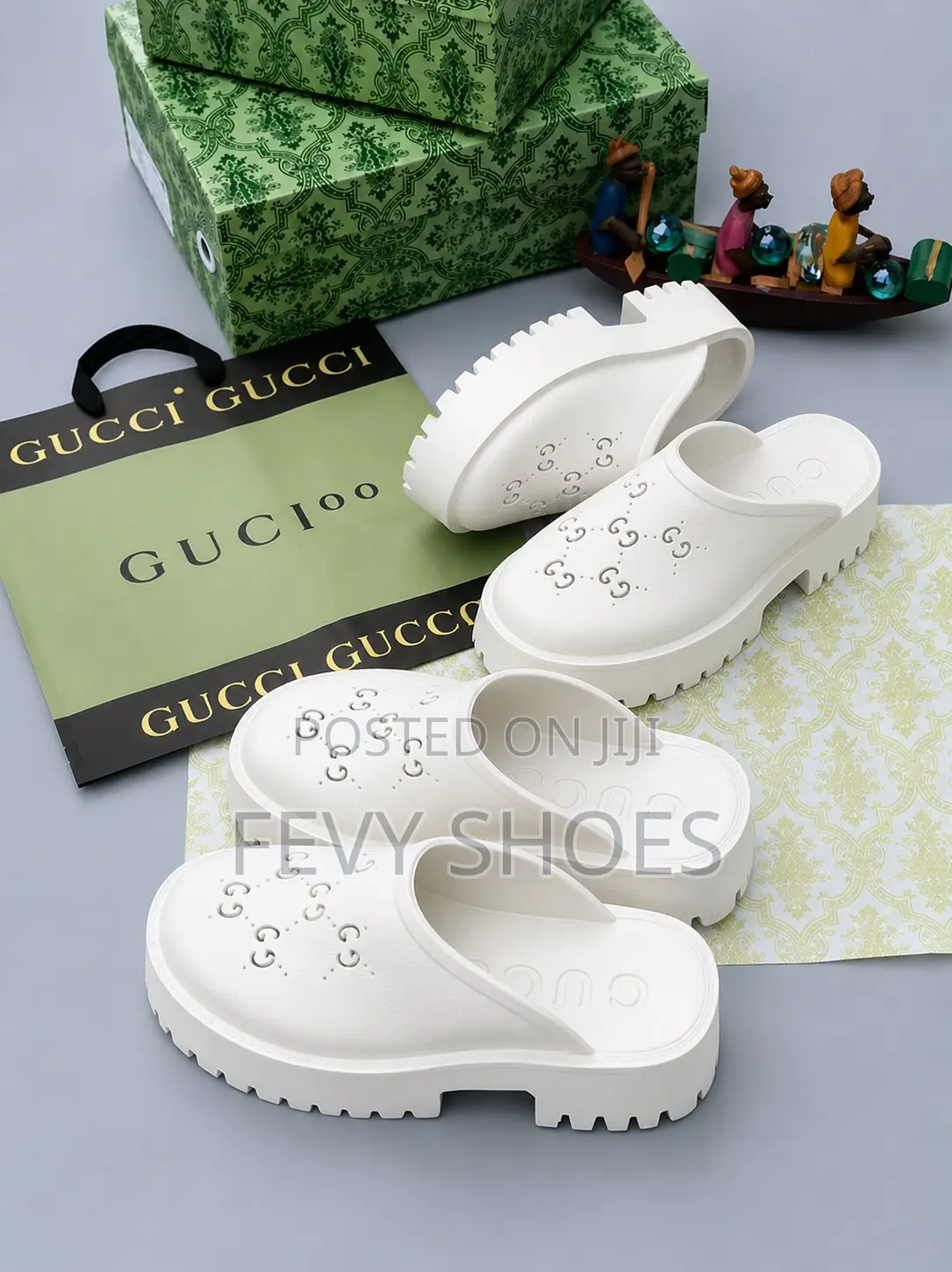 Original Gucci Rubber Slides(Half Shoe