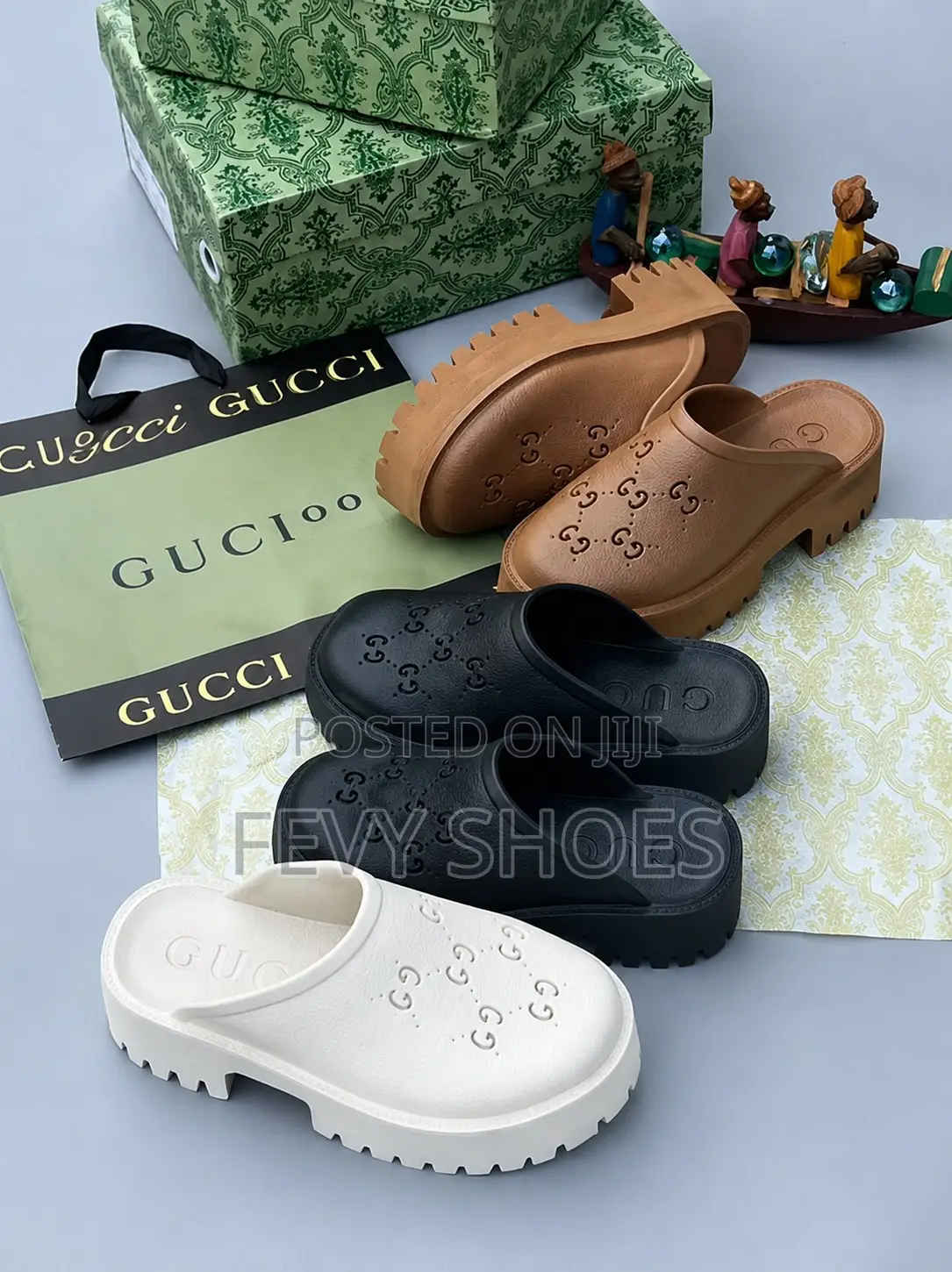Original Gucci Rubber Slides(Half Shoe