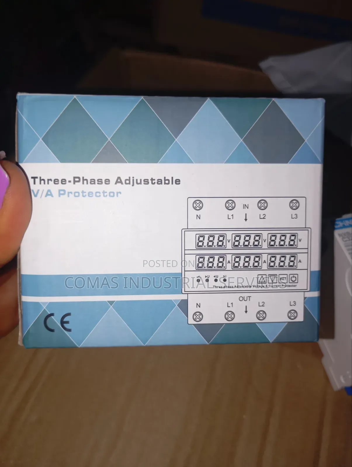 Posmith Three Phase Adjustable Voltage Protector 63a Digital v/A