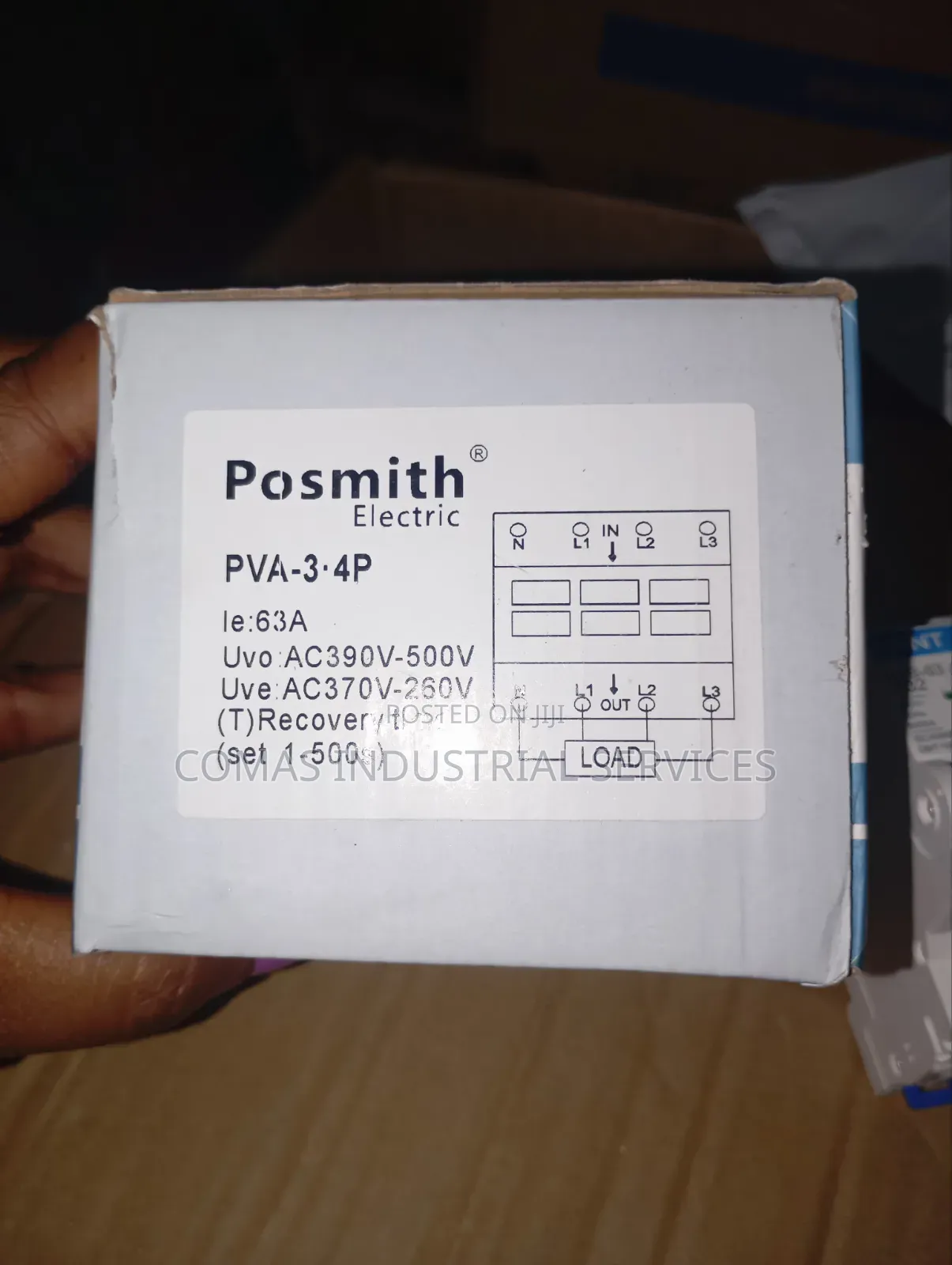 Posmith Three Phase Adjustable Voltage Protector 63a Digital v/A