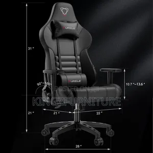 Adjustable Work Gaming Chair Black