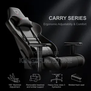 Adjustable Work Gaming Chair Black