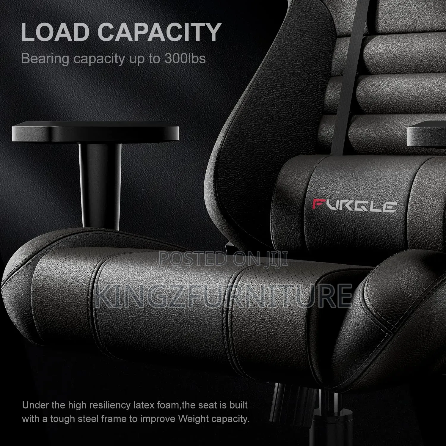 Adjustable Work Gaming Chair Black
