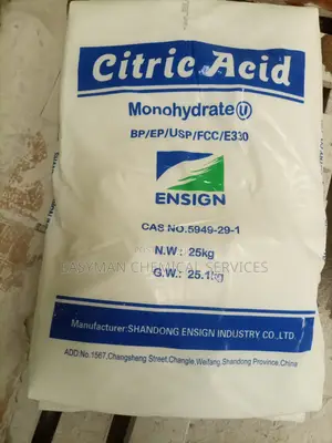 Citric Acid Monohydrate – Food Grade 99.5%, 25kg Bag