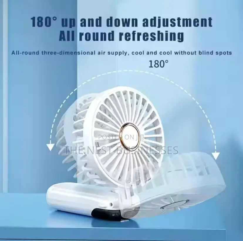 Foldable Mini Hand Fan With Digital Display
