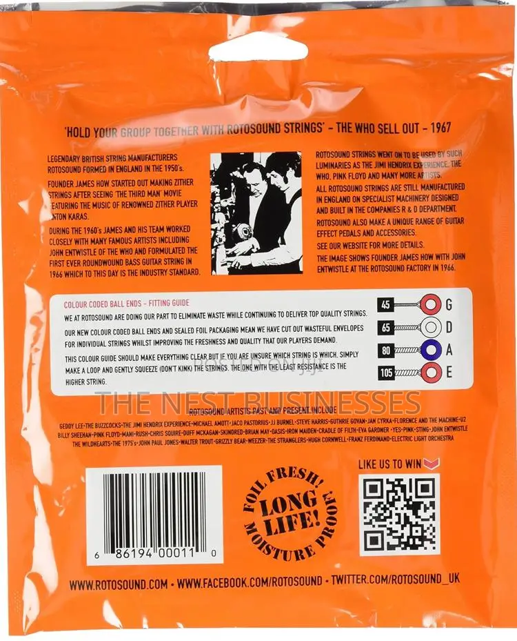 Electric Guitar Bass Strings