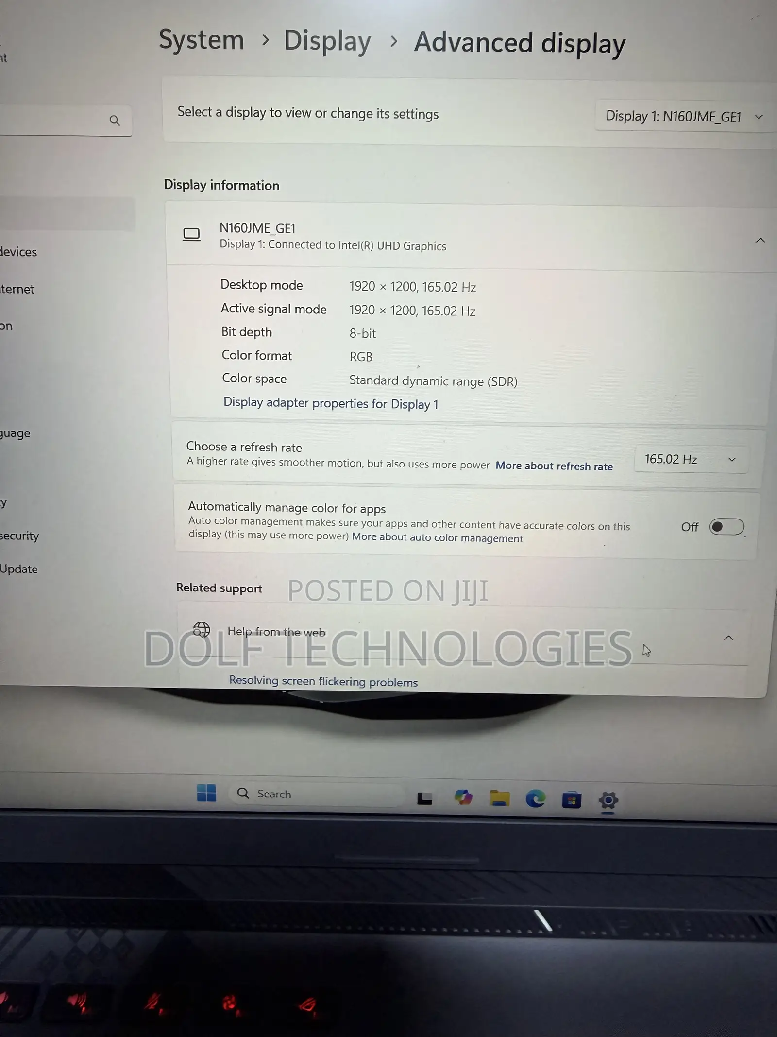 Laptop Asus ROG Strix G16 G614 32GB Intel Core i7 SSD 1T