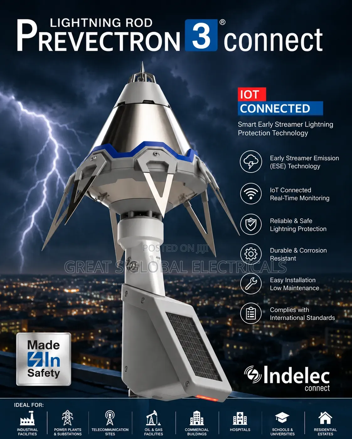 Prevectron 3 Connect Lightning Protection System Complete