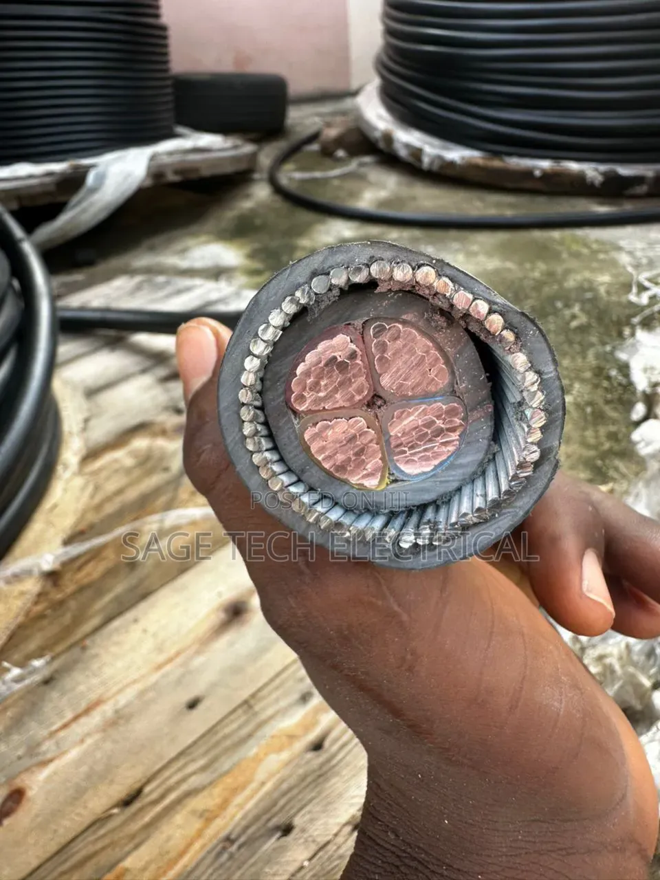 70mm 4core Bicc Armoured Cable