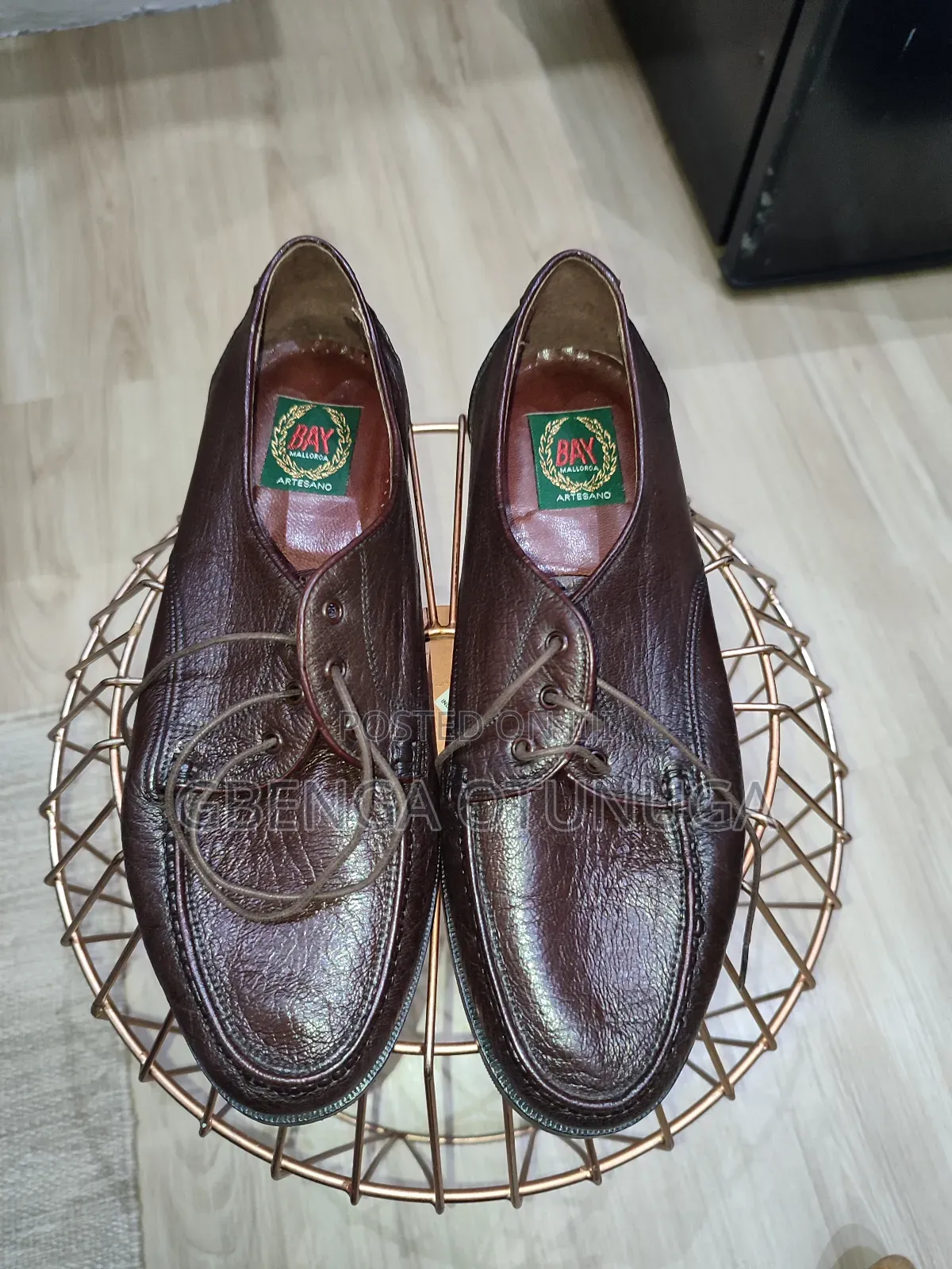 Bay Mallorca Artesano Brown Leather Shoes