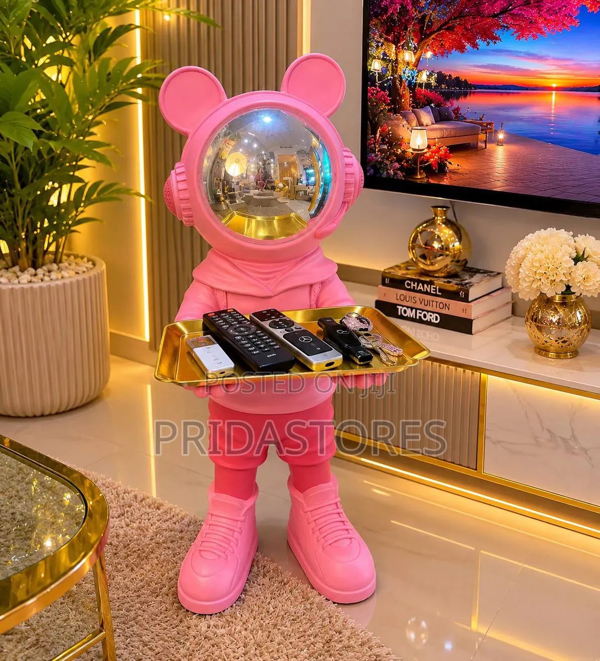 Floor Astronaut Tray Decor
