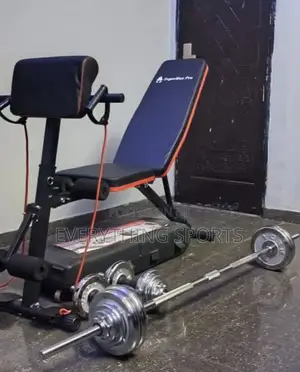 Adjustable Bench and 50kg Dumbbell