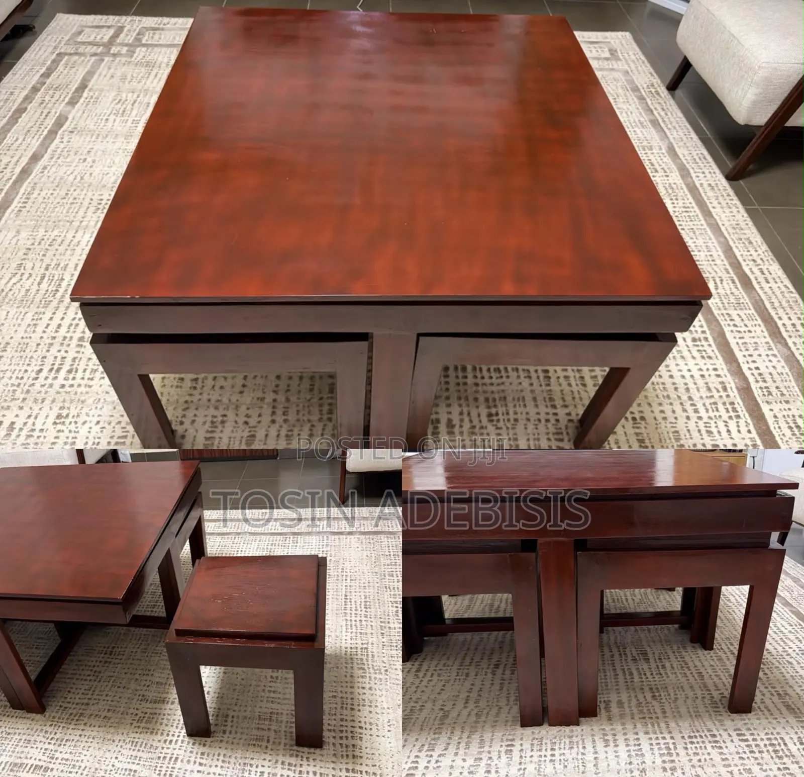 Center Table With Side Stools