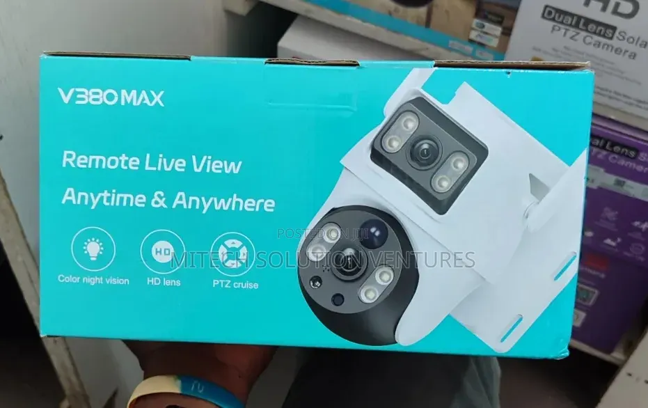 V380 Max Dual Lens Solar Camera