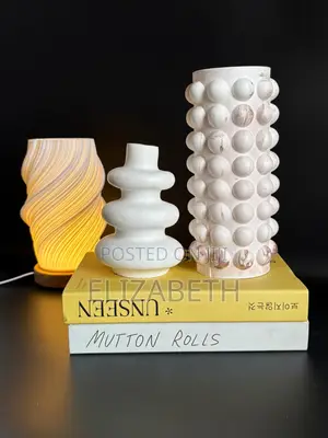 Bohemian-style Plastic Vase, White Decorative & Artificial Flower Vase