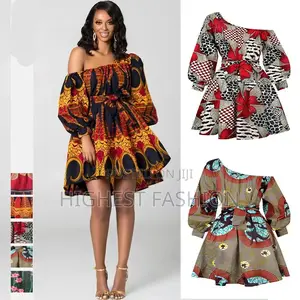 Slanted Shoulder Elastic Shrink Dress