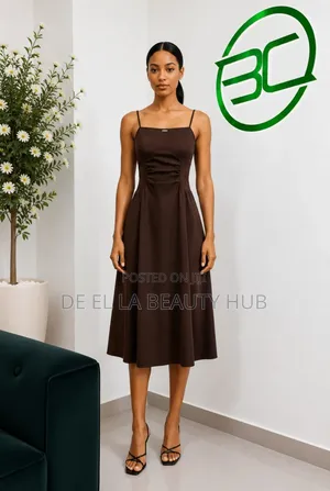 Chocolate Brown Midi Dress