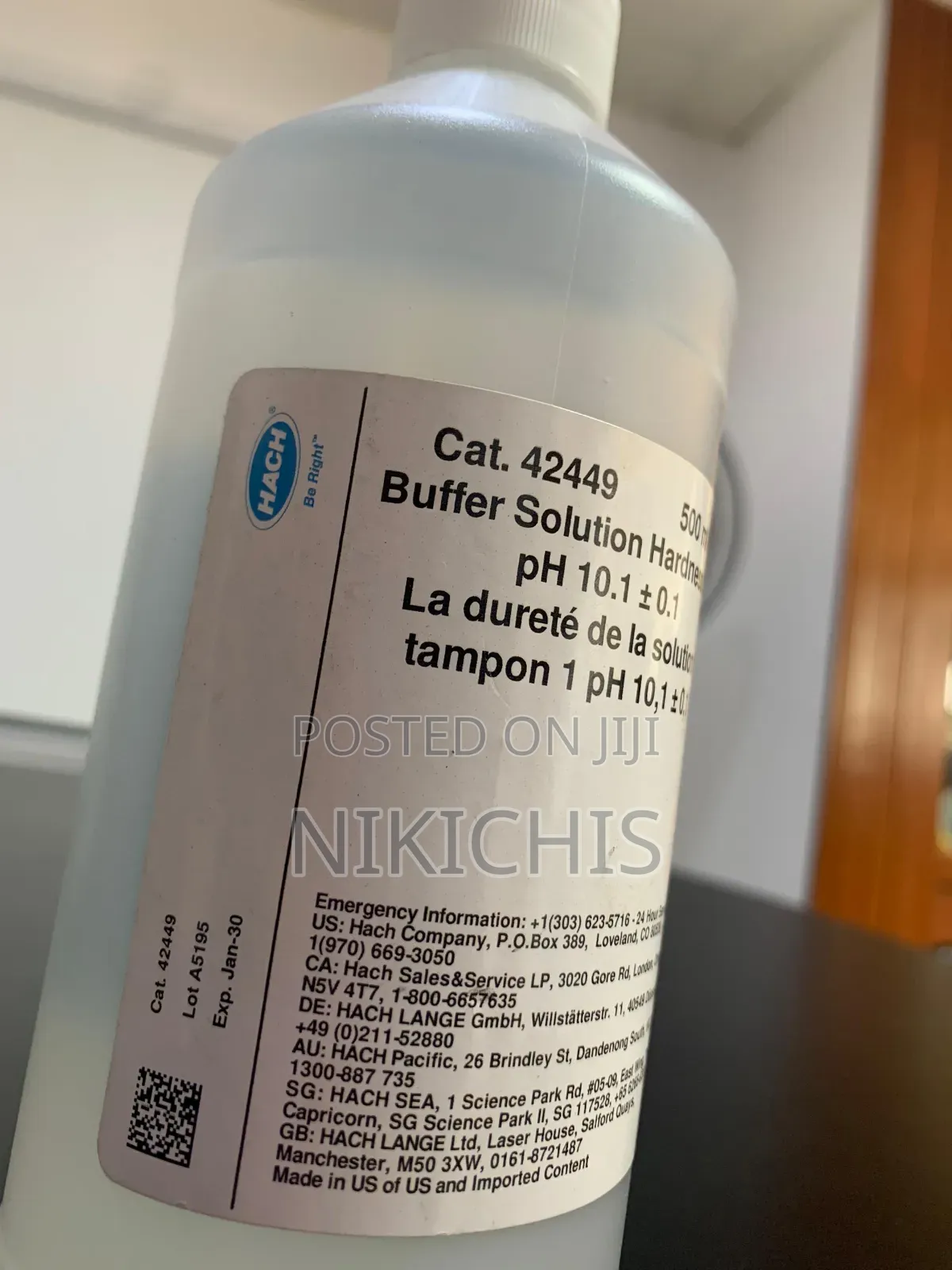 Hach Hardness Buffer Solution Ph1 - 500ml (42449)