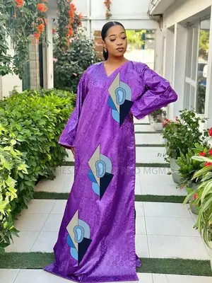 Embroidered Side Slit Boubou Gown