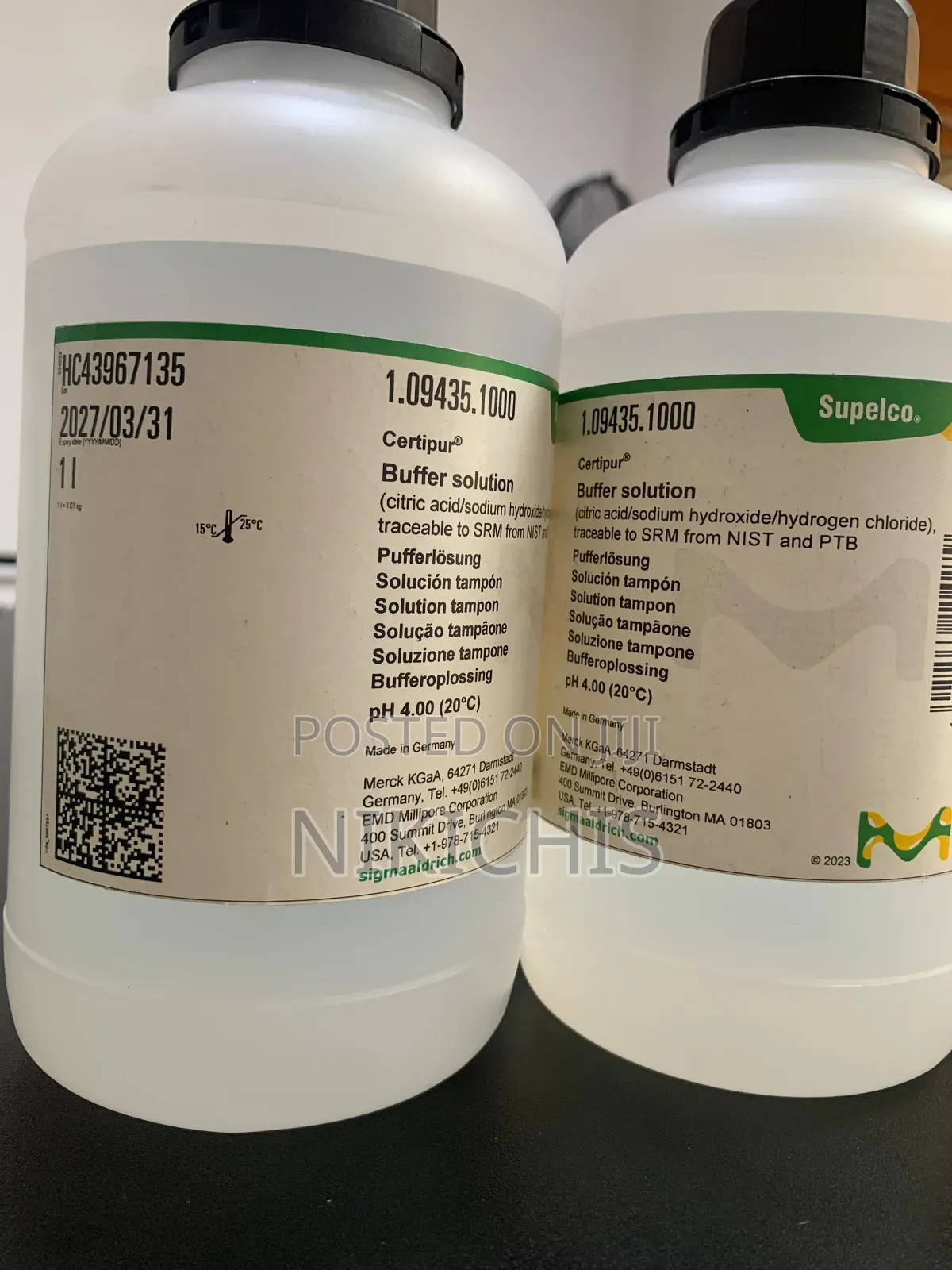 Merck Buffer Solution Ph 4.00, 1l 1.09439.1000