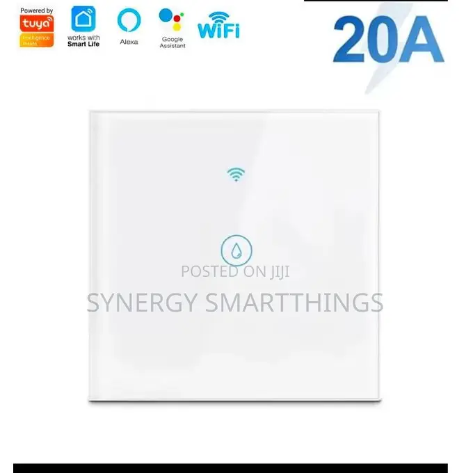 20a Wi-fi Smart Switch Tuya Alexa Google Voice Assistant White