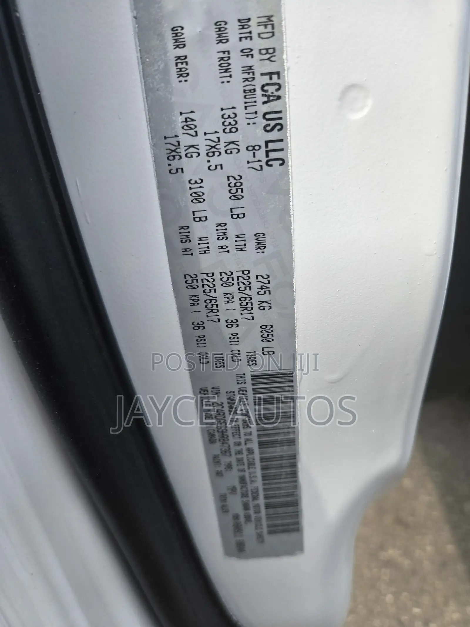 Dodge Caravan 2018 White