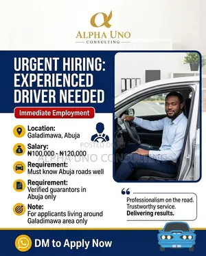 Experienced Driver Needed