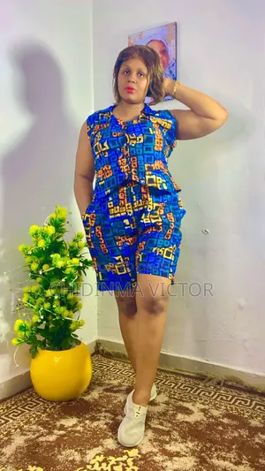 Elegant Looking Ankara Short and Shirt