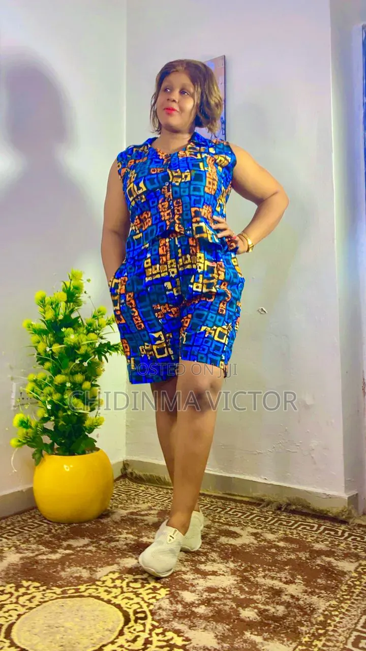 Elegant Looking Ankara Short and Shirt