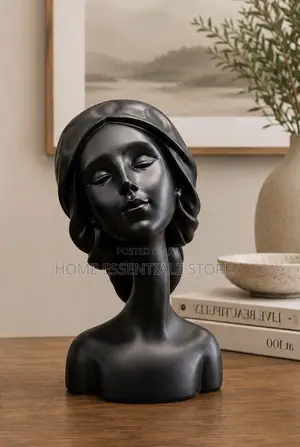 Milady Female Bust Sculpture - Elegant Lady Head Figurine Decor
