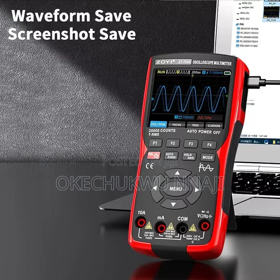 Digital Oscilloscope Multimeter 3in1 Dual Channel