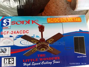 Solar Ac/Dc Shout Blade Ceiling Fan