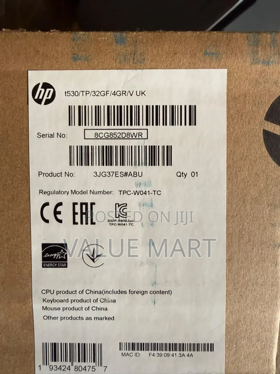 New Desktop Computer HP t530 4GB Intel SSD 32GB