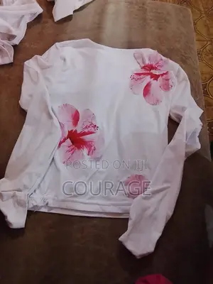 Brand New White Floral Long Sleeve Top for Women