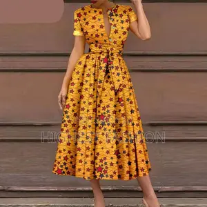 Short Sleeve High Waist Print Outfit
